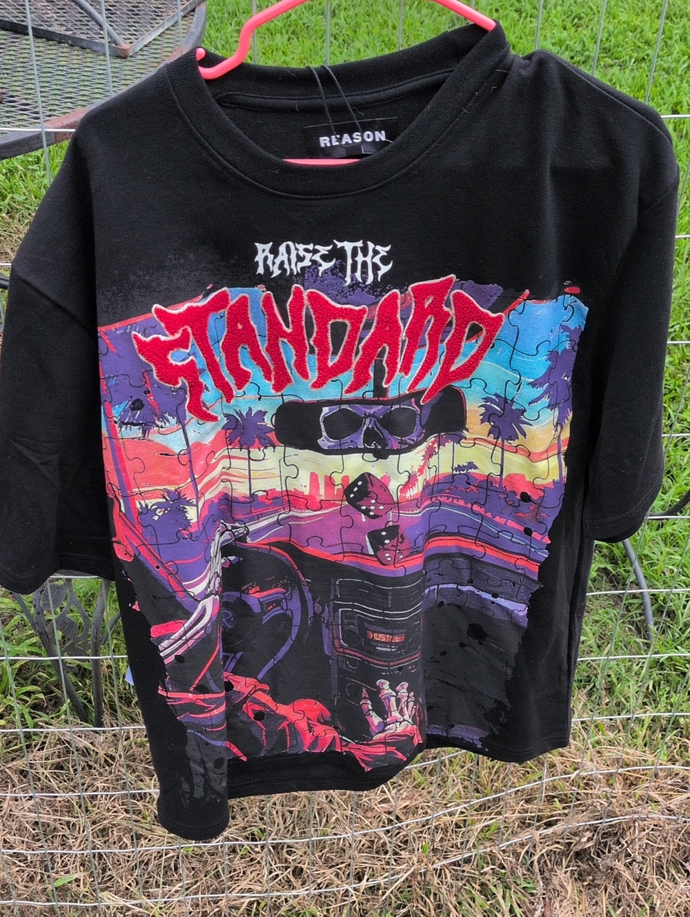 Reason Black Tee raise the standard L brand new reason skeleton driver